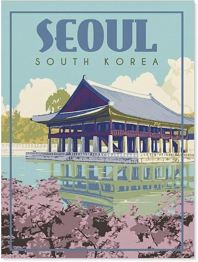 1000 Piece Jigsaw Puzzles for Adults，South Korea Seoul，Classic Puzzle Difficult Puzzle Fun Creative DIY Toys Gifts for Girls and Boys, Family Games（38x26cm）-BL27
