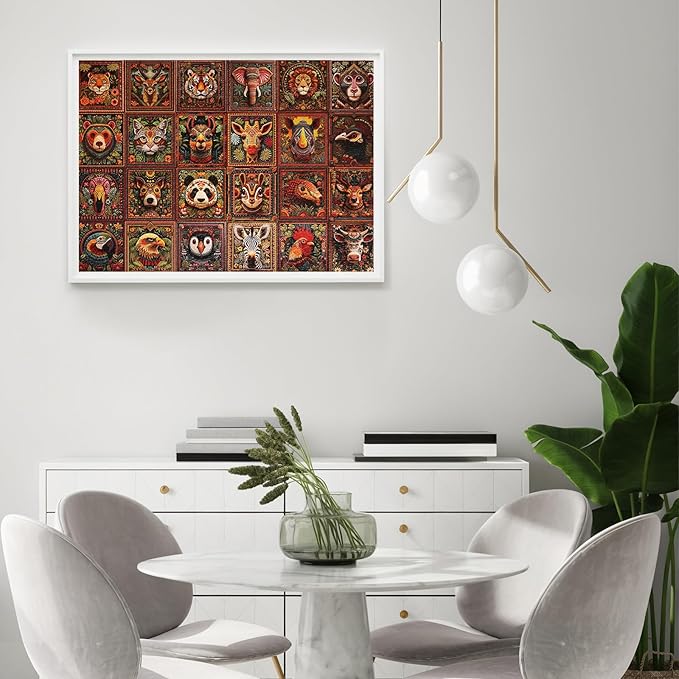 Naturelish Jigsaw Puzzles for Adults 1000 Pieces, Beautiful Detailed Difficult Challenging Puzzle for Relaxing Evening Home Decor, 20x27 Inches, Animal Knitting