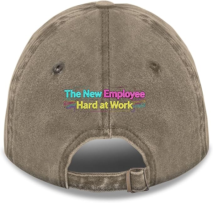 The New Employee Hard at Work Sport Hats for Men Light Weight Caps
