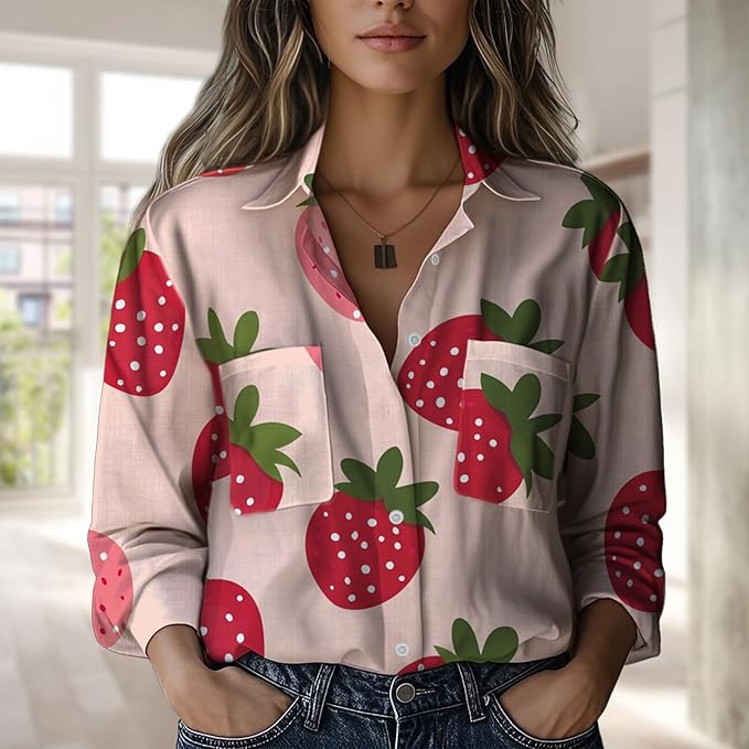 Boho Shirts for Women Vintage Graphic Casual Lightweight Long Sleeve Dressy Gauze V Neck Oversized Beach Top