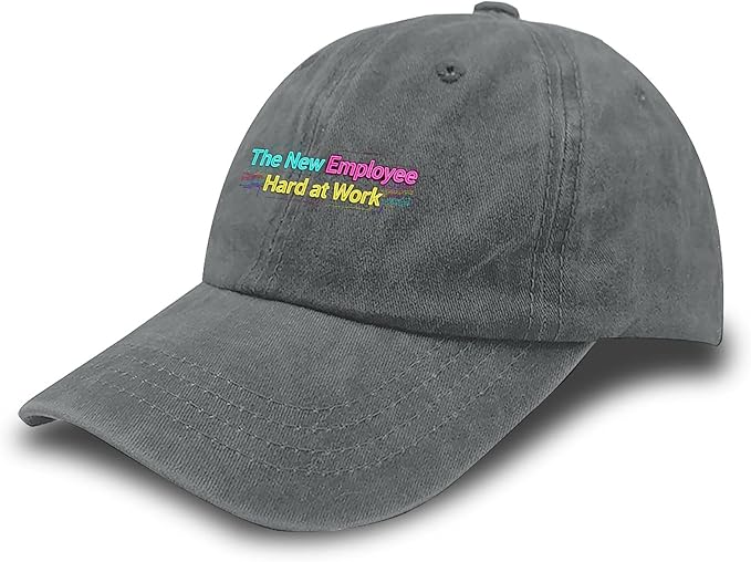 The New Employee Hard at Work Sport Hats for Men Light Weight Caps