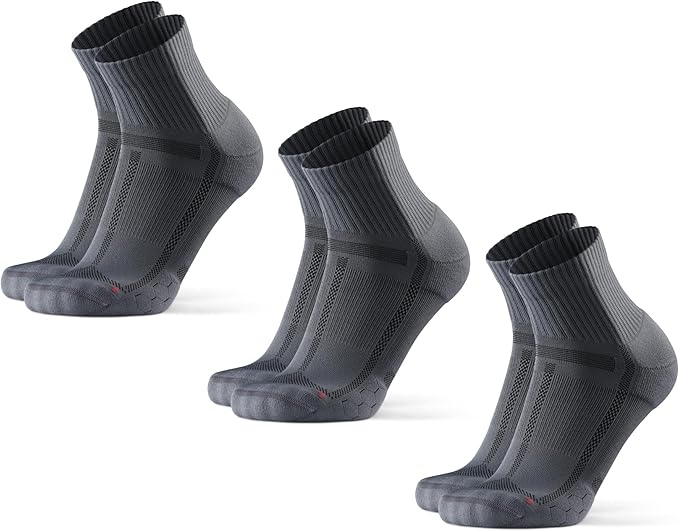 DANISH ENDURANCE Ultra-Comfort Quarter Running Socks, Performance Socks, Men & Women - 3 or 5 Pack