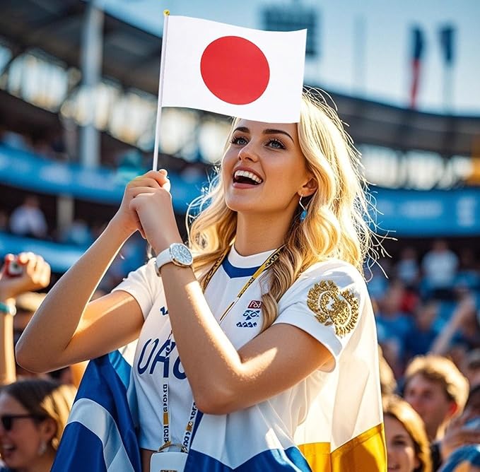20 Pack Small Japan Flags on Stick Mini Handheld Japanese Flag for Parades, Independence Day and Patriotic Events 5x8 Inch Durable Weather-Resistant Flags with 12 Inch Sticks(Japan)