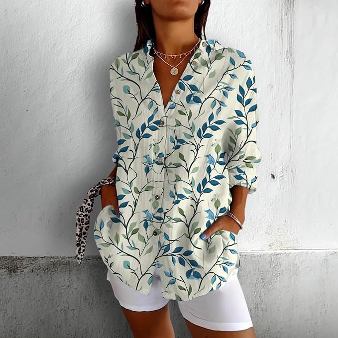 Fashion Summer Shirts Oversized V Neck Basic Vintage Floral Graphic Dressy Button Down Stylish Hawaiian Holiday Outfits