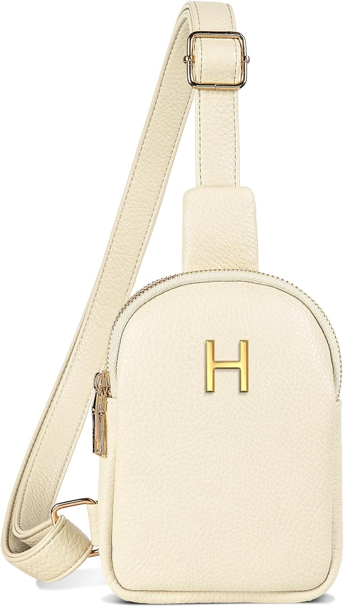 Gifts for Teen Girls, Initial Crossbody Bags for Women Girls, Lightweight Mini Shoulder Bag, Leather Waterproof Sling Bag, Monogrammed Gifts for Teens, Cute Trendy Stuff, Travel Essentials