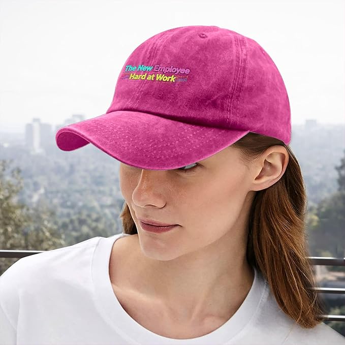 The New Employee Hard at Work Sport Hats for Men Light Weight Caps