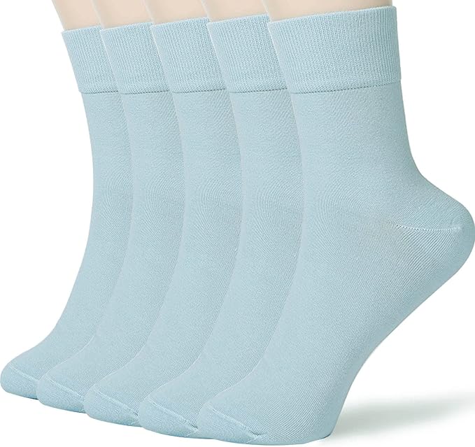 FGZ Women Thin Cotton Socks Soft Cozy Socks Cute Ankle Crew Socks 5 Pairs
