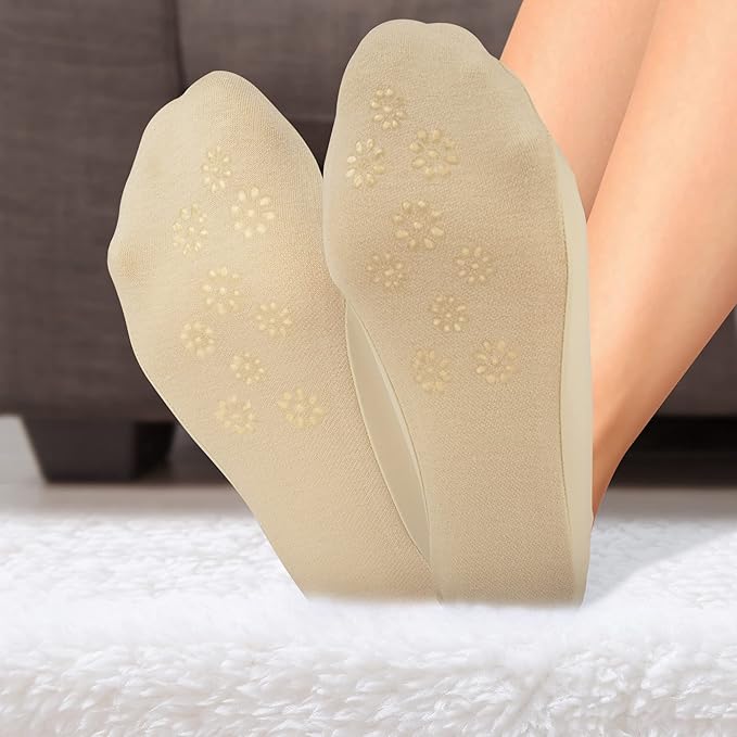 WISVOOO No Show Socks Womens Liner Ultra Low Cut Non Slip Invisible Socks for Flats
