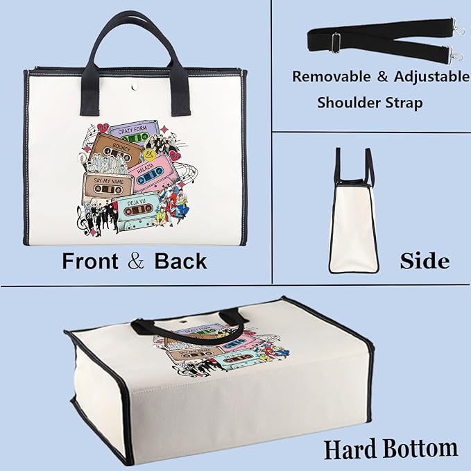 WZMPA Korean Group Fans Tote Bag Concert Fans Gift South Korea Singer Reusable Grocery Bag Concert Merchandise
