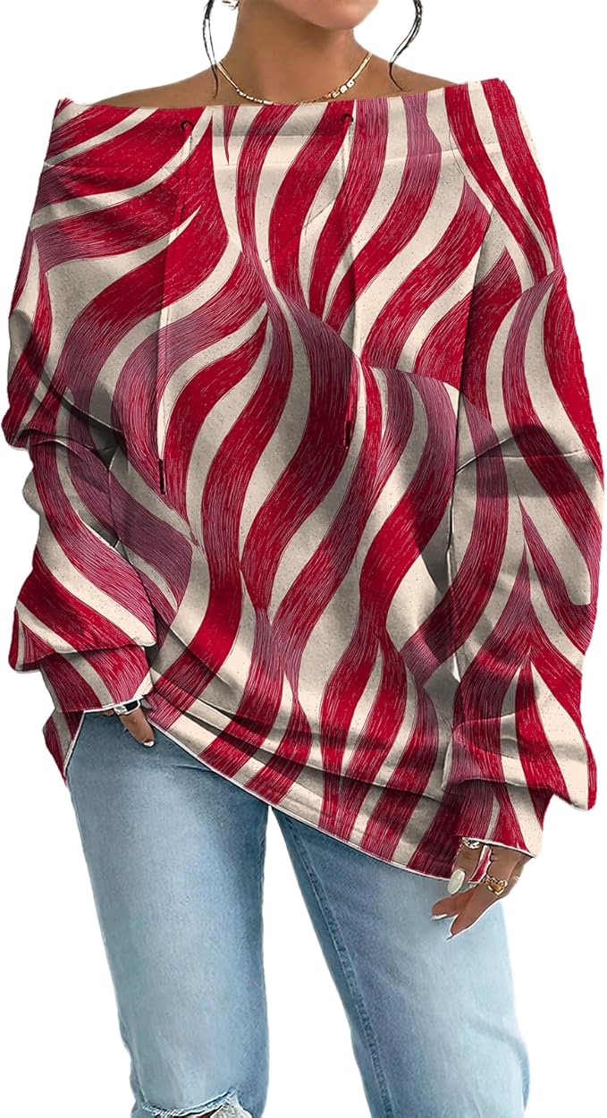 Womens Sweatshirts Floral Print Sexy Off The Shoulder T Shirts Oversized Long Sleeve Pullover Fall Tops