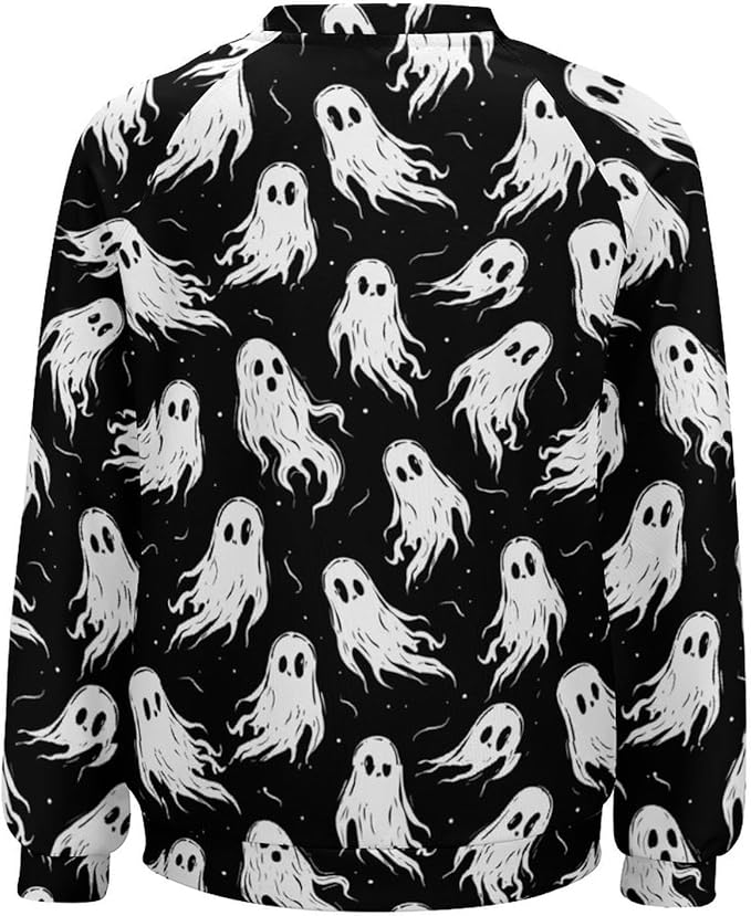 Spatofa Womens novelty funny cat printed crewneck sweatshirt casual loose long sleeve graphic pullover sweatshirts tops