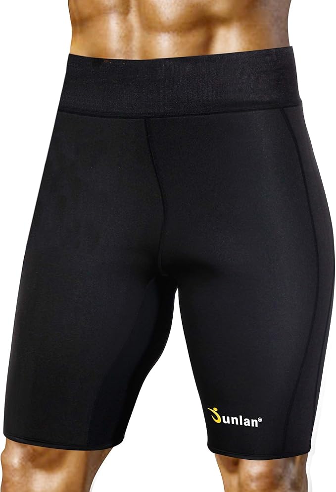 Junlan Sweat Shorts for Men Sauna Suit Mens Body Shaper Sweat Sauna Neoprene Shorts