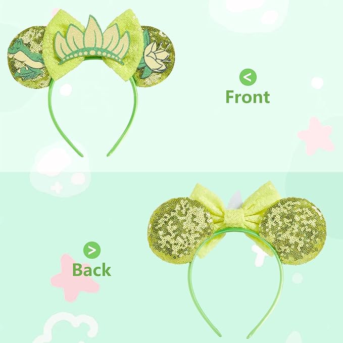 HAMUTH Mouse Ears Headband,Princess Headbands for Women Girls Boys,Princess Decorations for Party Trip Parks Cosplay Costume Accessories