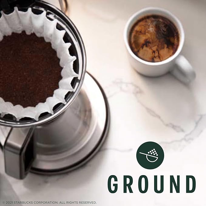 Starbucks Ground Coffee, Dark Roast Coffee, Caffè Verona, 100% Arabica, 1 bag (18 oz) (Pack of 2)