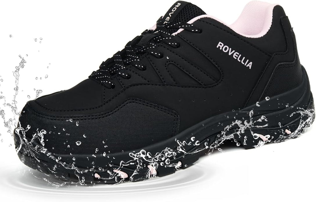 Waterproof Hiking Shoes Women Fashion Sneakers Tennis Walking Shoes Non-Slip Grip Ankle Support, Durable Comfort for Trekking, Trail Running, and Outdoor Adventures