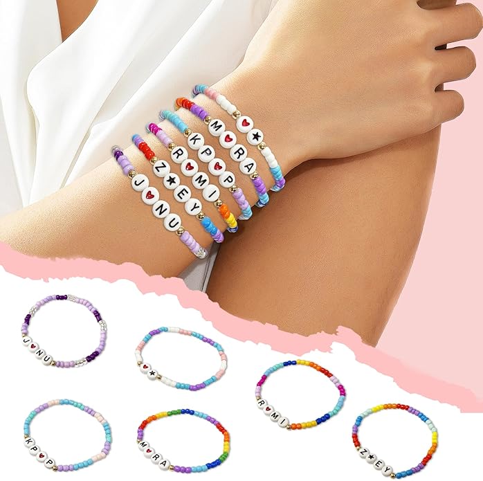 Annymall Korea-Pop Inspired Merch toys Bracelets Sets for Women, Korea-Pop Bracelet Friendship Jewelry, for Huntrix Merchandise for Rumi Mira Zoey Fans Christmas Gifts Cosplay Outfits Decor