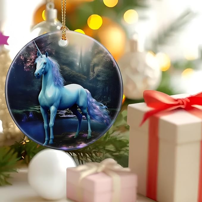Unicorn Ornament, Christmas Ornament – Christmas Tree Decor, Holiday Decoration, Stocking Stuffer, Festive Gift Idea, Gifts for Unicorn Lover, Friends, and Family