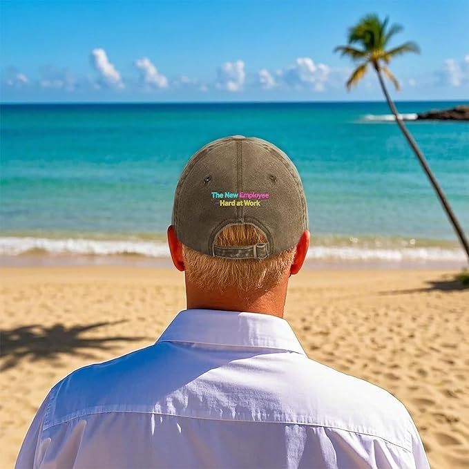 The New Employee Hard at Work Sport Hats for Men Light Weight Caps