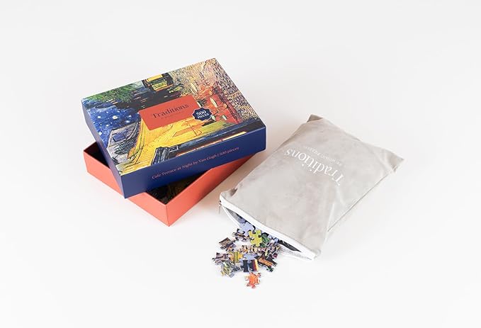 MOSAIC PUZZLES Cafe Terrace at Night Puzzles for Adults - Premium Jigsaw Puzzles, 500 Pieces