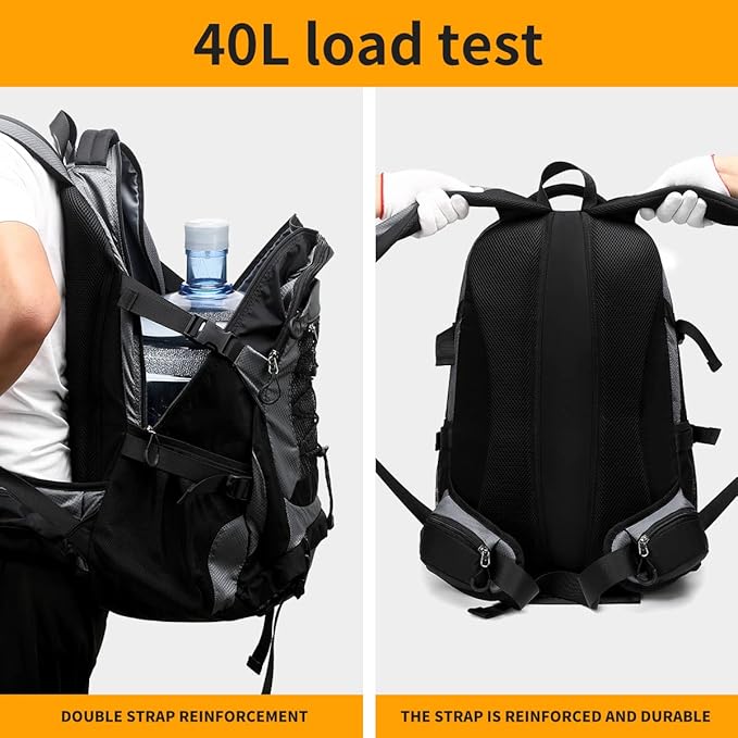 BOVIP 40L Hiking Backpack Waterproof Lightweight Daypack Travel Sports Camping Backpack for Men Women