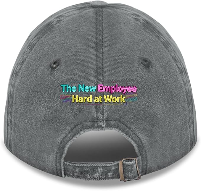 The New Employee Hard at Work Sport Hats for Men Light Weight Caps