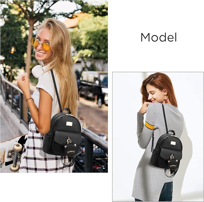 I IHAYNER Girls Fashion Backpack Mini Purse Backpack for Women Small Leather Backpack Purse for Teen Girls with Coin Purse | Backpack Purse, with Coin Purse