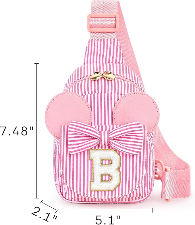 mibasies Initial Sling Bag for Girls, 4 Year Old Girl Birthday Gifts, Letter B