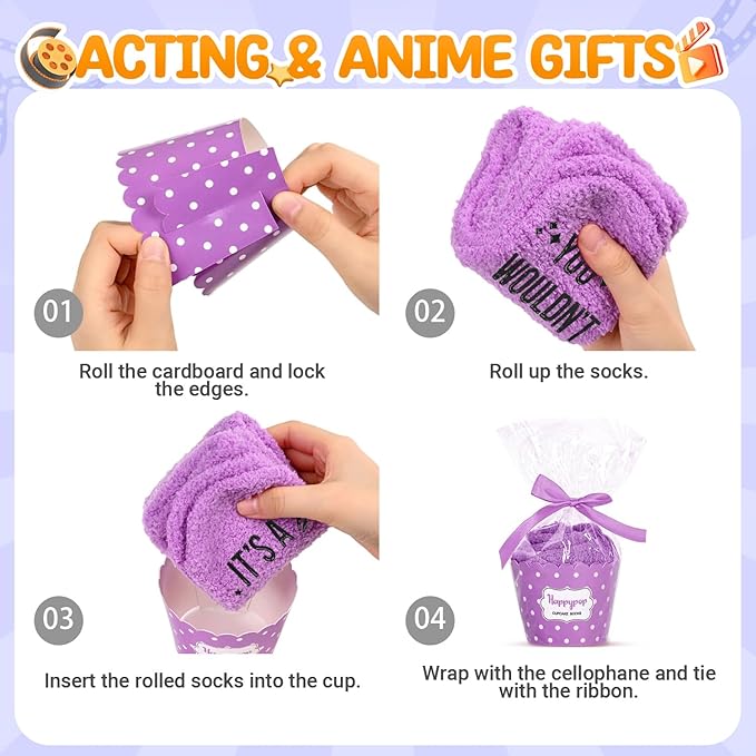 HAPPYPOP Fuzzy Gifts for Women Men - Book K-pop Divorce Inspirational Vegan Scary Film Socks
