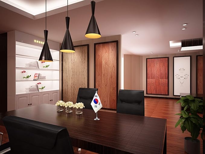 GentleGirl Korea Flag - Mini Korean State Flag on Stand, Festival & Home Decoration