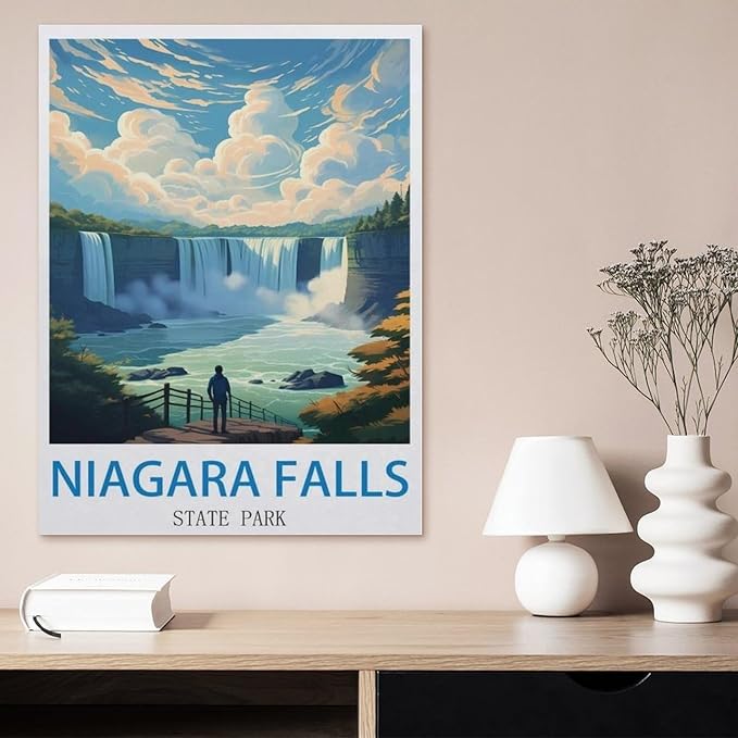 1000 Piece Jigsaw Puzzles for Adults，Niagara Falls State Park New York，Classic Puzzle Difficult Puzzle Fun Creative DIY Toys Gifts for Girls and Boys, Family Games（38x26cm）-CM7