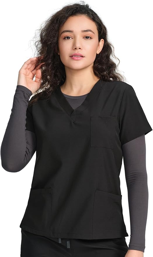COZYFIT 3 Pack Scrub Undershirts Long Sleeve Women - Underscrub Comfort Tee
