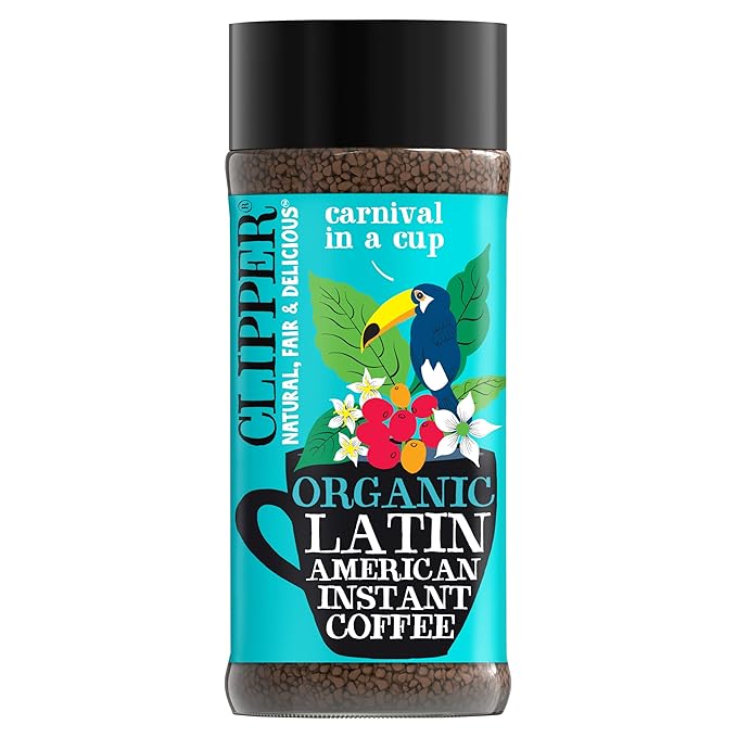 Clipper Coffee: Organic Latin American Instant Coffee – Medium Roast Coffee, Freeze Dried & Ethically Sourced – 100g (3.53oz)