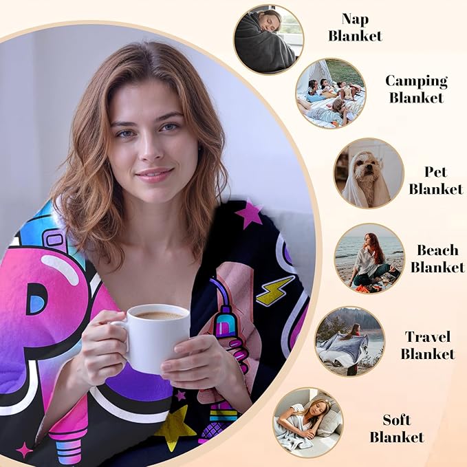Kpop Blanket Gifts for K-Pop Fans - Super Soft Flannel Kpop Blankets for Girls Teen Fans Bedding Couch Sofa - Korean Kpop Merch Fandom Throw for Idol Lovers Dorm Decor Christmas (Style 05, 50 X 60)