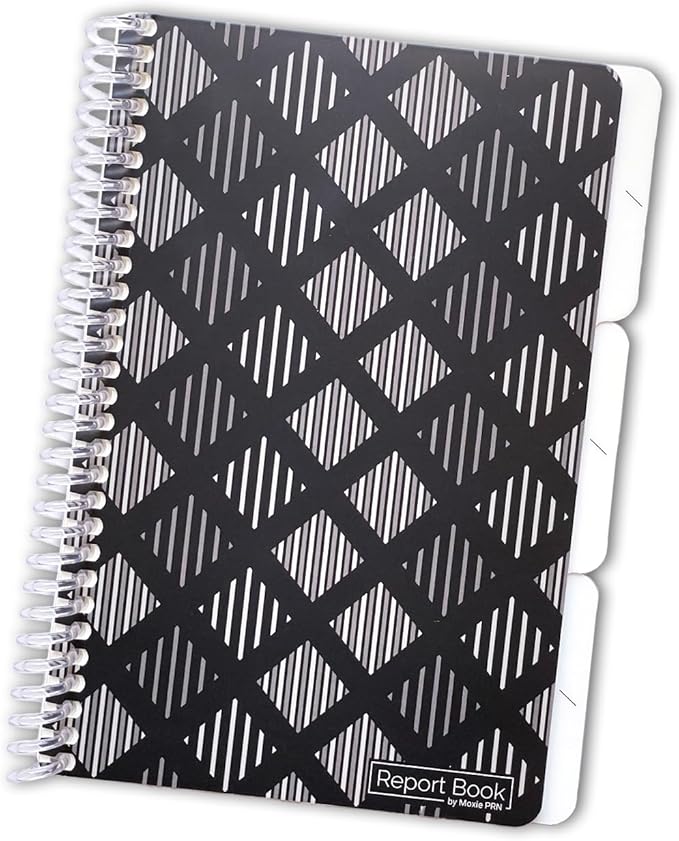 MedSurg & PCU Nurse Reusable Report Book (Black Geo)
