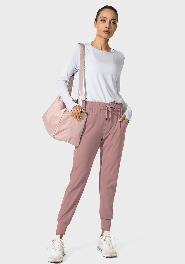 SANTINY Women's Joggers Pants Pockets Drawstring Running Sweatpants for Women Lounge Workout Jogging