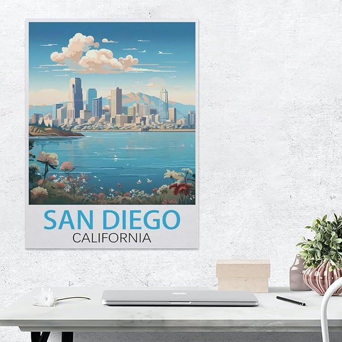 Puzzles for Adults Jigsaw Puzzles 1000 Pieces for Adults Kids，San Diego California，Artwork Intellective Educational Toys Gifts（50x70cm）-BG86