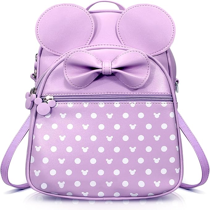 Voikukka Small Cute Backpack for Girls Women Travel Kids Backpack Purse Toddler Little Girls Childrens Daypack Convertible Shoulder Bag Purple Kids Mini Mouse Backpacks