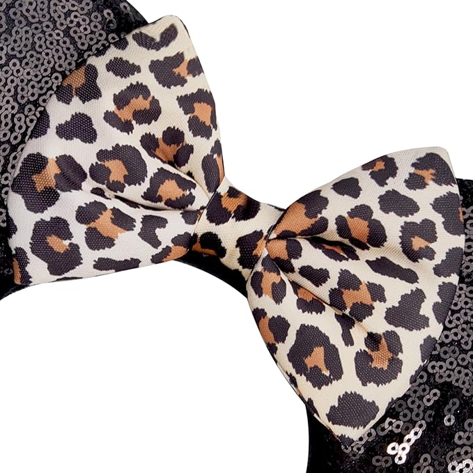 YUNISS Handmade Sparkly Mouse Ears Headband for Adults & Kids | Upgraded Wide Band |Velvet Non-Slip Band, All-Day Comfort