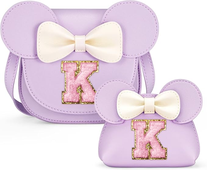 QLOVEA Toddler Purse Gifts for Girls, Little Girl Purse Kids Wallet Crossbody Bag, Birthday Gifts for 3 4 5 6 7 8 Year Old Girl (K, Purple)
