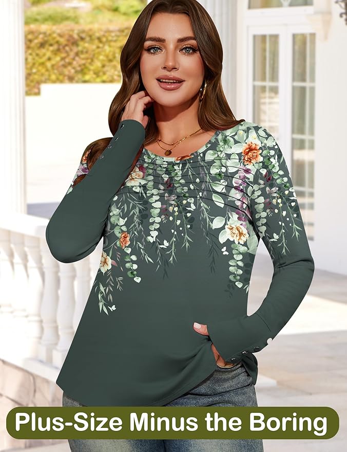 Blouses for Women Dressy Casual Long Sleeve Fall Fashion Tops Trendy Outfits for Work Office Shirts Thicker Clothes