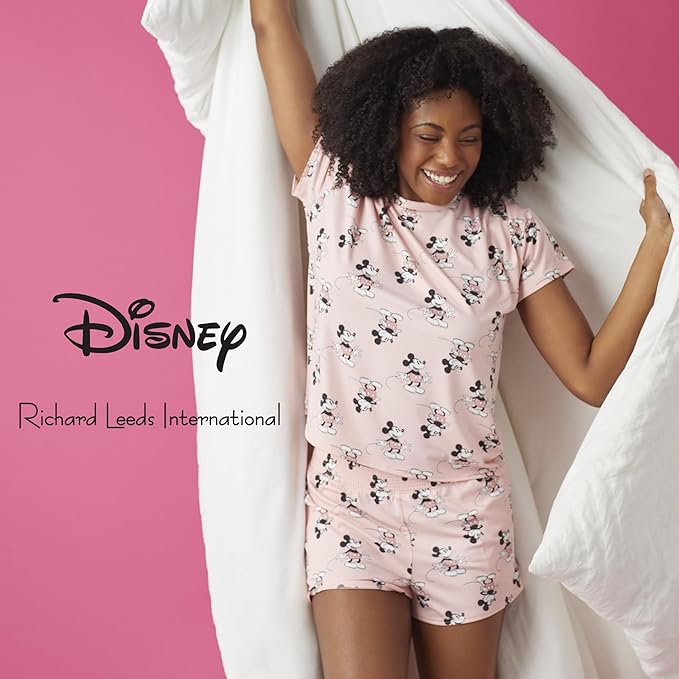 Richard Leeds International Womens Pajama Sets Disney | Hello Kitty |Snoopy Soft Stretch 2 Piece Short Lounge Sets for Women