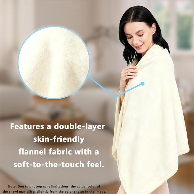 Women's Double Flannel Poncho - Snuggle Cape, Soft Warm Winter Wrap | Unisex Winter Wear for Home, Office, School