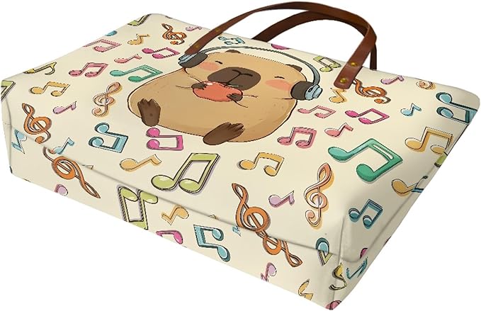Womens Zip Up Tote Handbag Daisy Print Large Capacity Tote Purse Handbag Big Tote Bag Purse For Work Laptop
