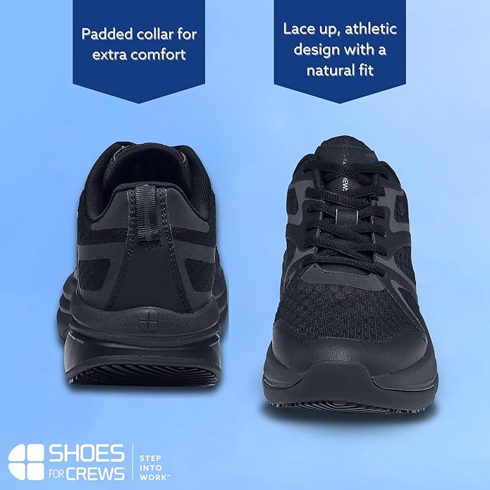 Shoes for Crews Women's Slip-Resistant Work Sneaker - Comfortable, Non-Slip Work Shoes for Women in Healthcare, Hospitality, Food Service - Energy II