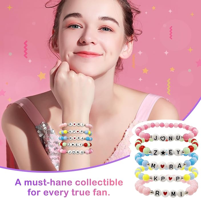 Annymall Korea-Pop Inspired Merch toys Bracelets Sets for Women, Korea-Pop Bracelet Friendship Jewelry, for Huntrix Merchandise for Rumi Mira Zoey Fans Christmas Gifts Cosplay Outfits Decor