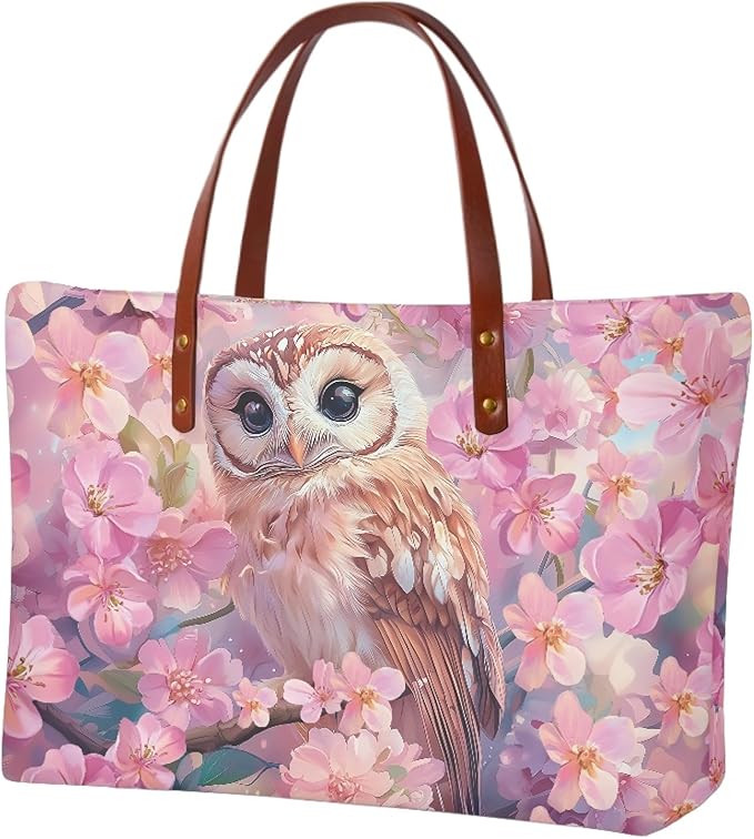 Womens Zip Up Tote Handbag Daisy Print Large Capacity Tote Purse Handbag Big Tote Bag Purse For Work Laptop