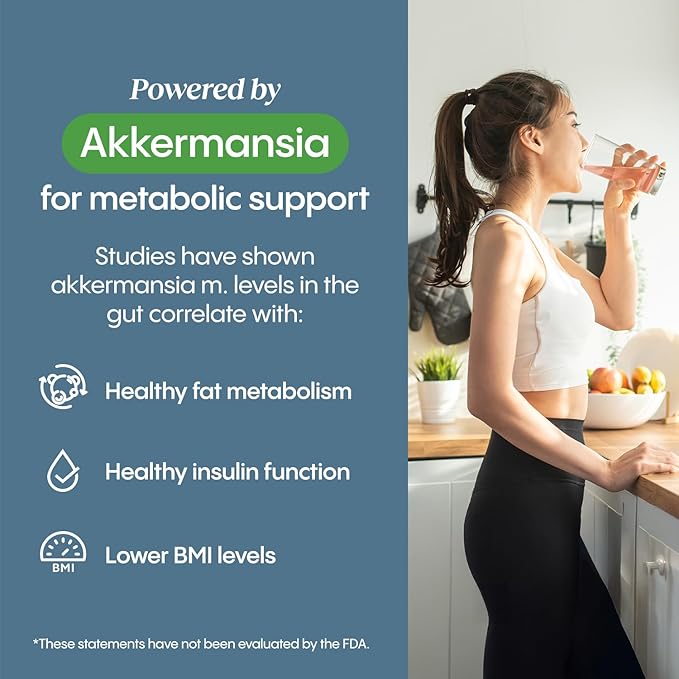 Hydralyte GLP-1 Metabolic Support - Weight Loss Management and Gut Health - 5in1 Probiotic Blend - Akkermansia Muciniphila + Prebiotic Fiber + Electrolytes - Sugar Free (30 Packets)