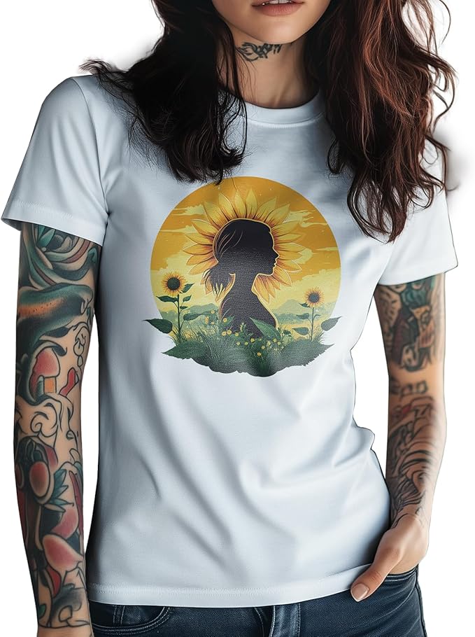 Cute Graphic T-Shirts for Women Crewneck Short Sleeve Tees Vintage Y2K Tops Loose Casual Summer Boho Outfits