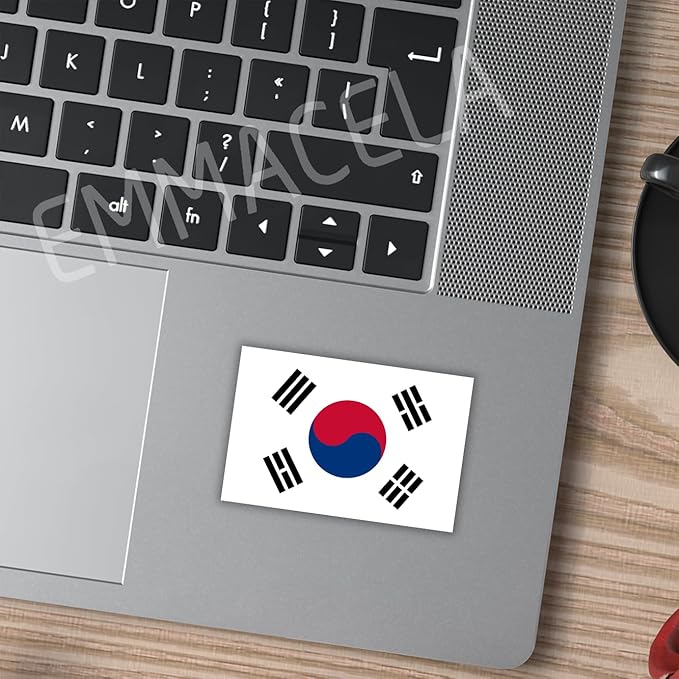 (3PCS) South Korea Flag stickers, Countries Flag Stickers - Waterproof Vinyl Decals For Laptops, Tumblers, Water Bottles, Books, Scrapbooks, Size 3 x 2 Inch