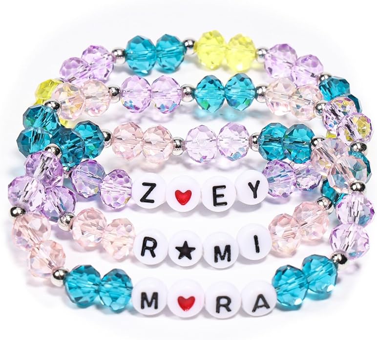 AICase for Korea-Pop Merch Gifts Toys Inspired Bracelets 3 Pcs Stackable Stretch Friendship Beaded Bracelets for Unique Merchandise Jewelry Gifts for Fans Women Men Stocking Stuffers_Crystal